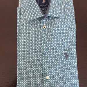 U.S Polo OXFORD SHIRT PRINTED LONG SLEEVE  Slim Fit
